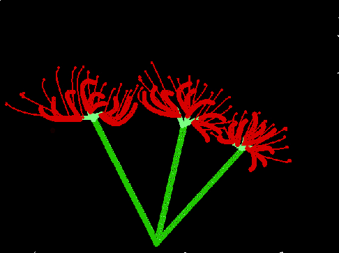 パソコンで描いたひがんばなの絵