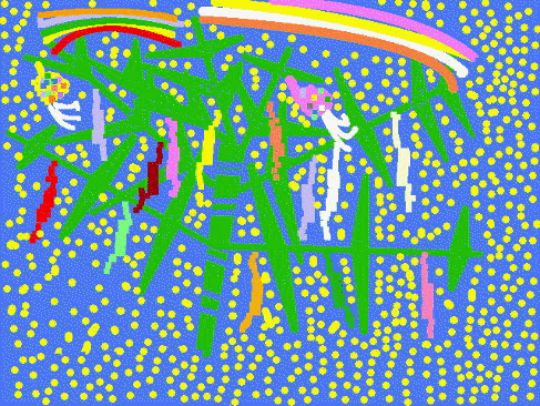 パソコンで描いたたなばたの絵